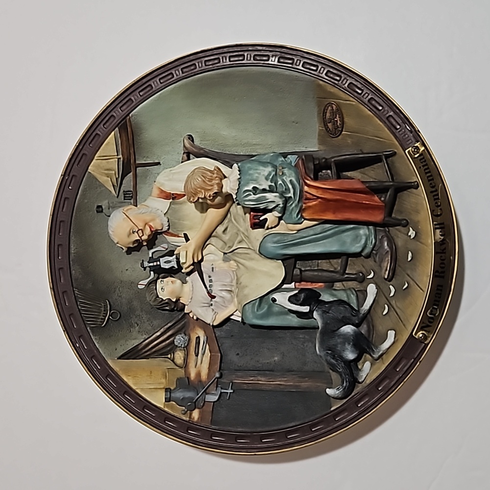 The Norman Rockwell Gallery The Toy Maker Plate 1 Norman Rockwell 3D Plate